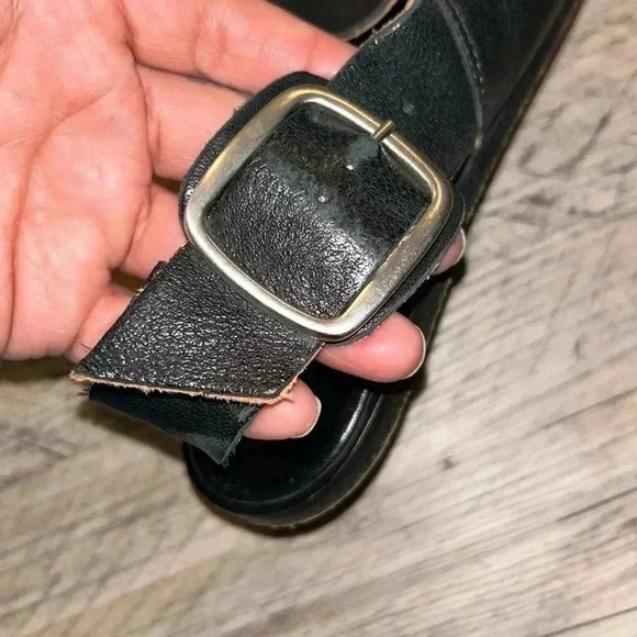 Franco Boschi size 37 Black Soft Leather Ankle Strap Causal Sandal - Picture 5 of 7